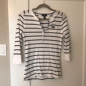 Ralph Lauren Striped three quarter length Henley